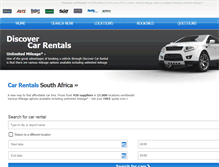 Tablet Screenshot of discovercarrental.co.za